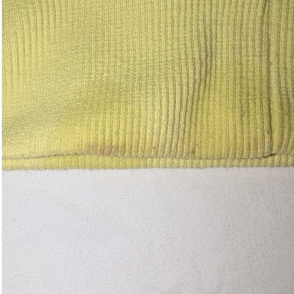 STEVE‎ MADDEN Boucle Fleece Zip Up Hoodie Jacket Pale Yellow Size M - Picture 7 of 8
